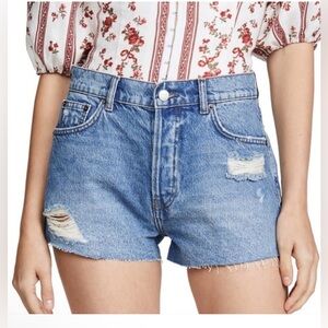 REFORMATION Dixie Shorts cut off denim Bryce Wash Size 25